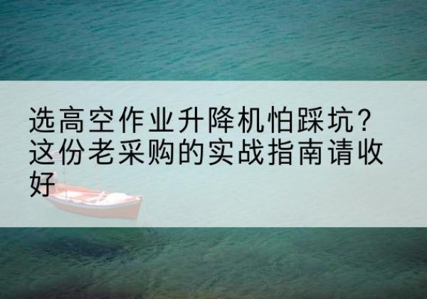 白云高空作业升降机厂家推荐-选高空作业升降机怕踩坑？这份老采购的实战指南请收好